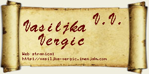 Vasiljka Vergić vizit kartica